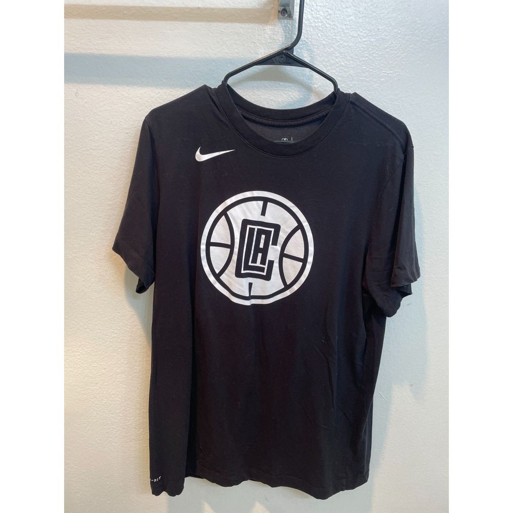 NIKE Los Angeles Clippers Black Logo T-Shirt Men's Large